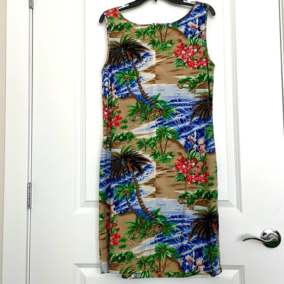 Talbots sleeveless beach print dress with pockets! Like new. - Picture 9 of 11